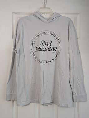 Wrangler x Bad Company Gray Hooded Long-Sleeve Tee Size M
